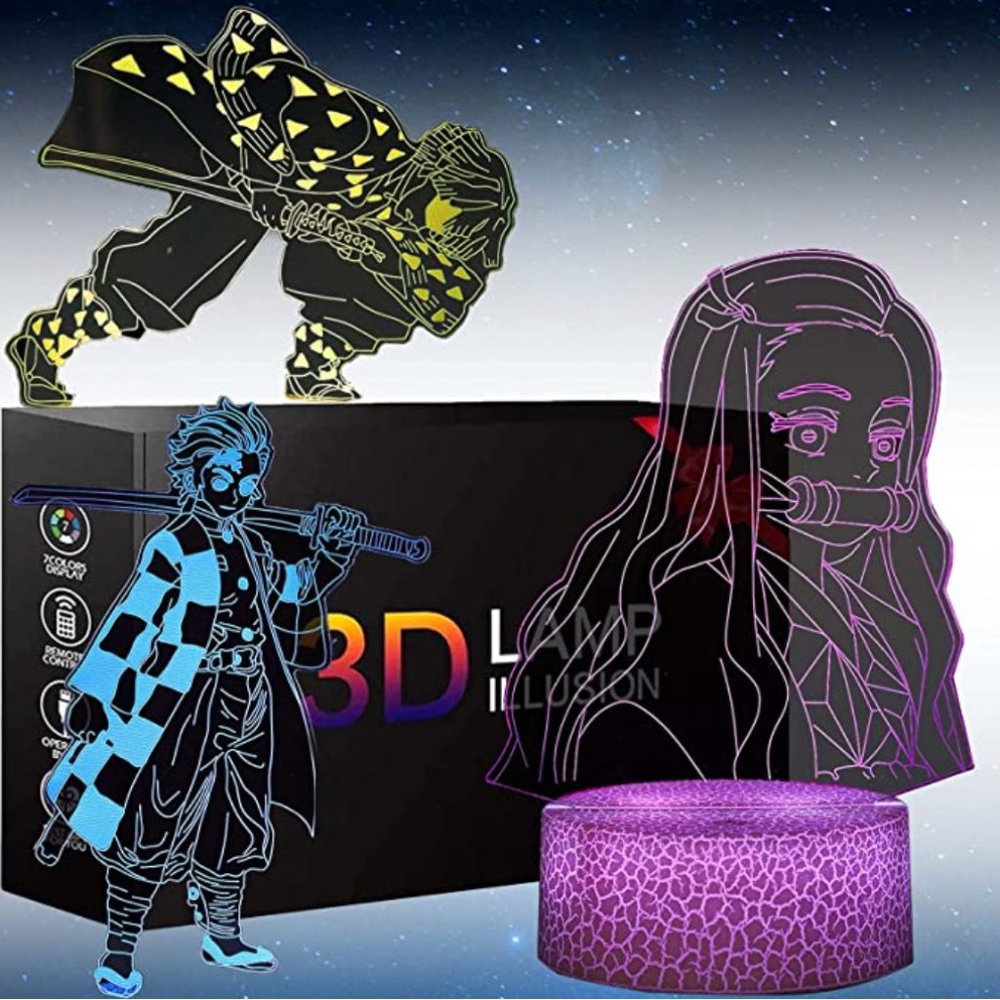 3D Illusion Night Light Desk Lamp (LED Light) - Anime